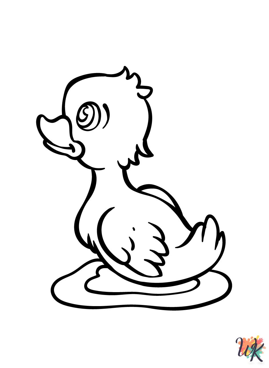 Ducks cards coloring pages