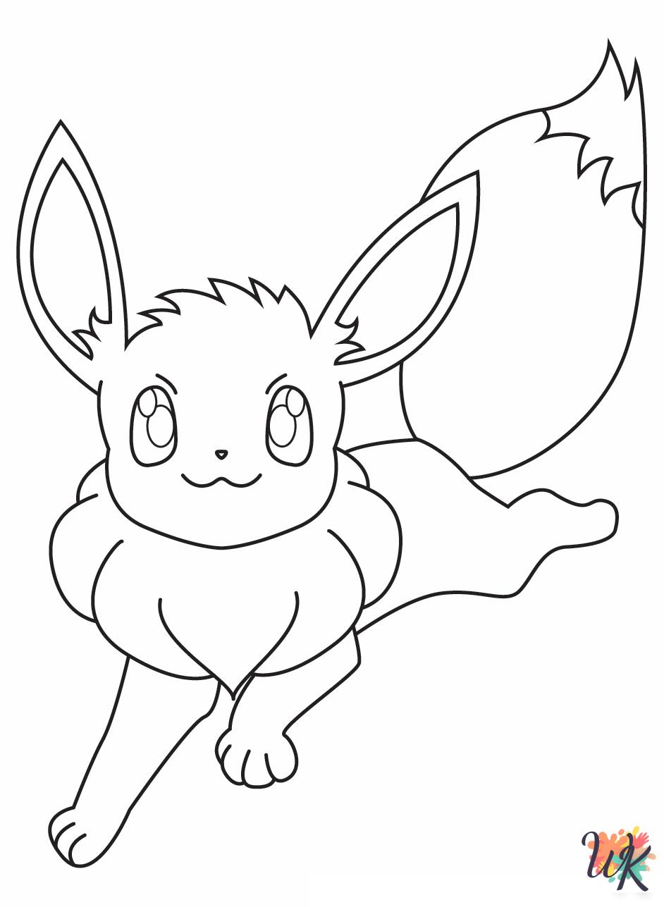 Eevee coloring pages easy