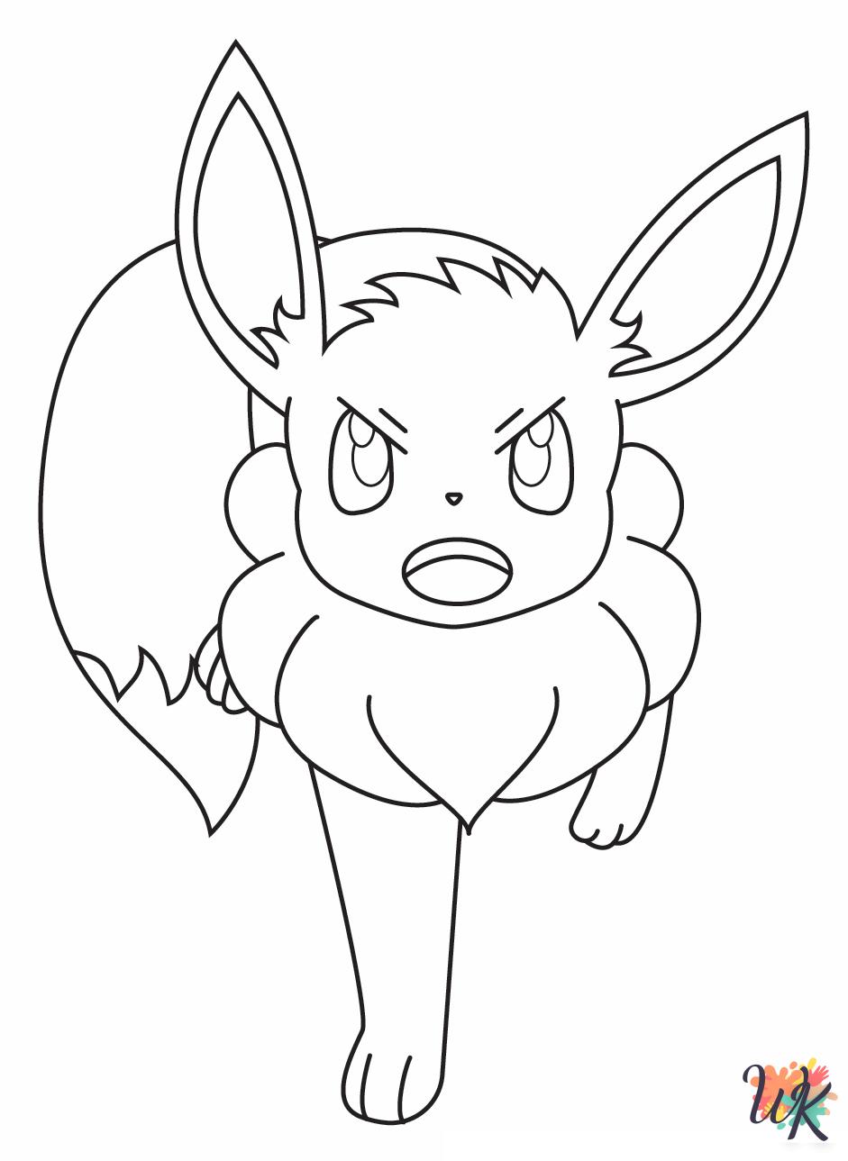 old-fashioned Eevee coloring pages