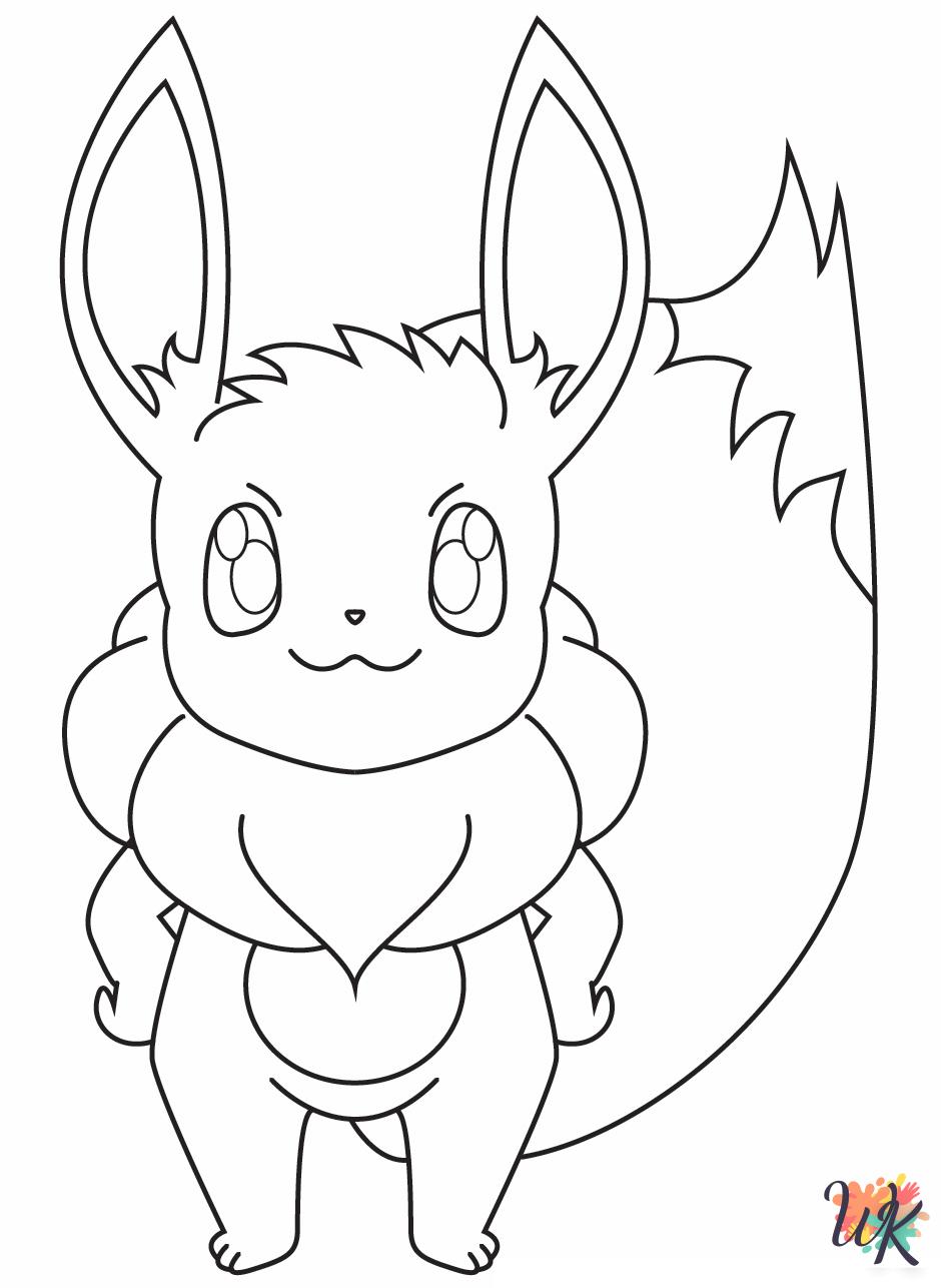 merry Eevee coloring pages