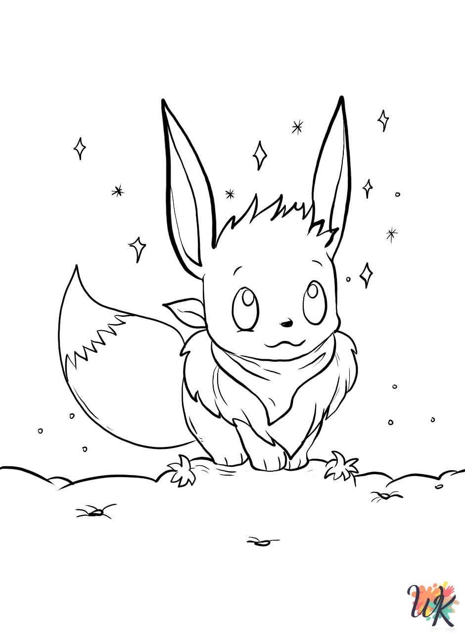 free Eevee coloring pages for adults