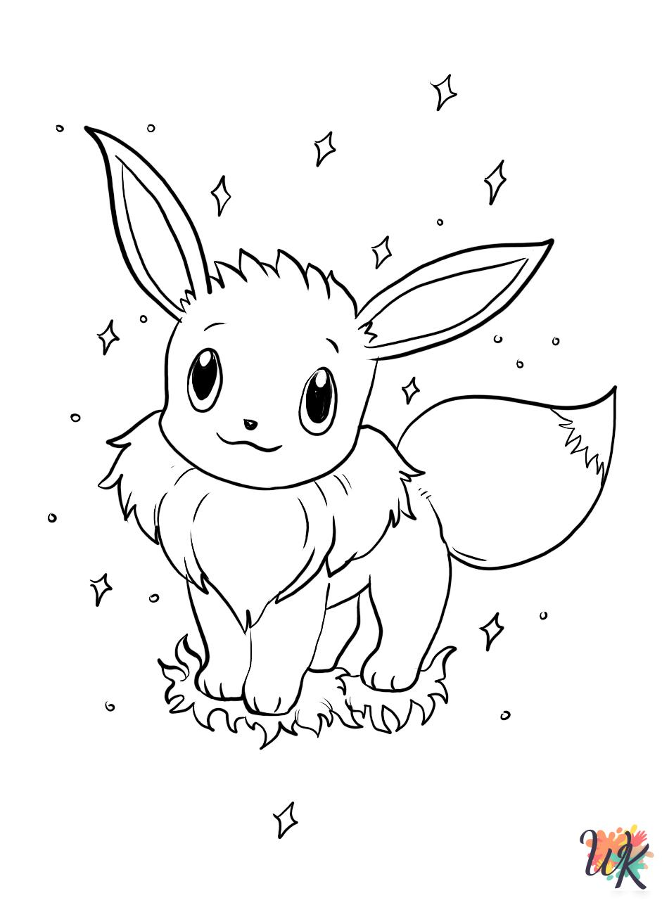 easy cute Eevee coloring pages
