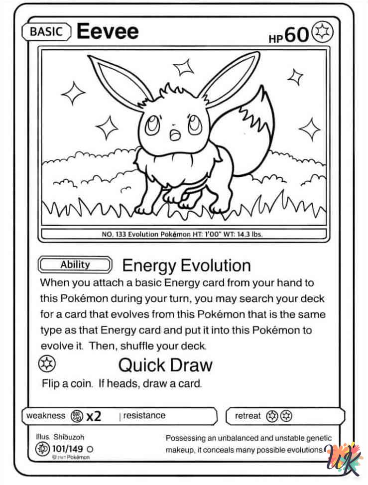 Eevee free coloring pages