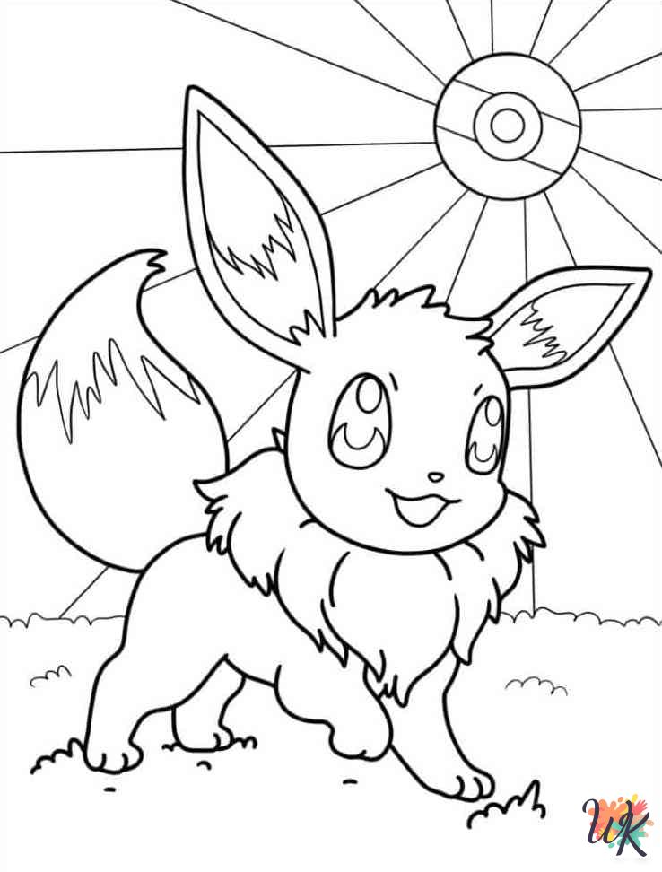 detailed Eevee coloring pages for adults