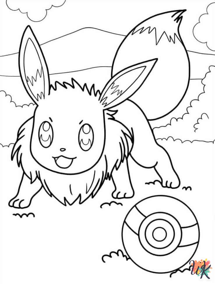 Eevee coloring pages for adults pdf