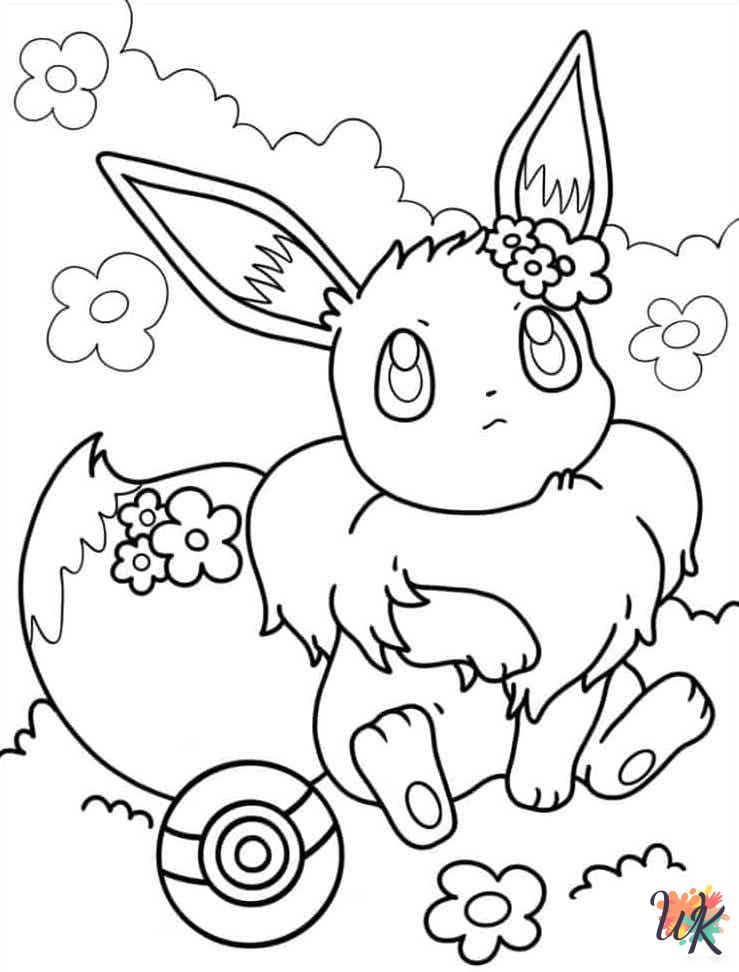 old-fashioned Eevee coloring pages