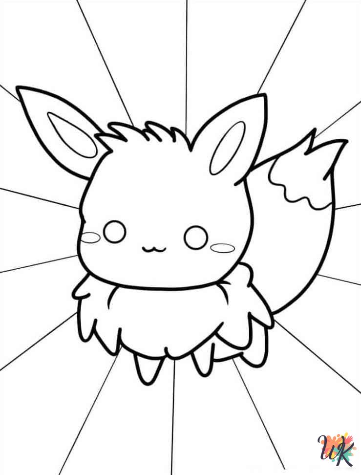 Eevee cards coloring pages