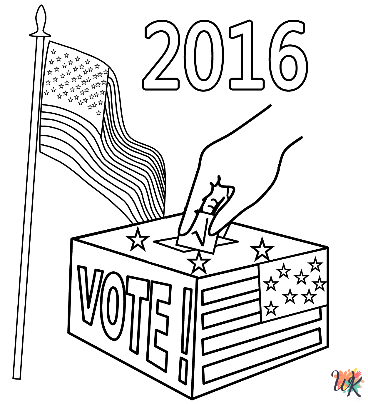 Election Day coloring pages printable