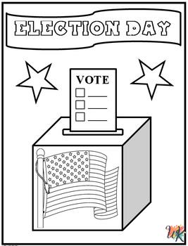 coloring Election Day pages