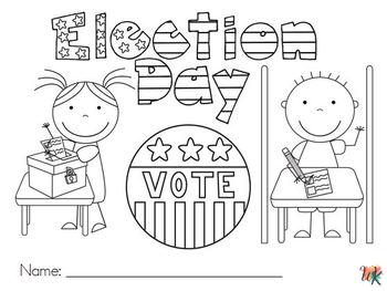 free Election Day coloring pages pdf