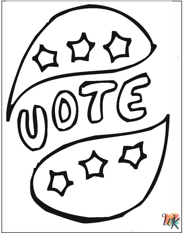 Election Day ornaments coloring pages