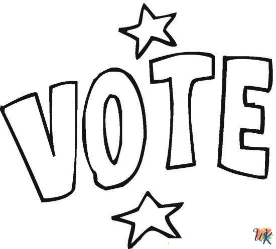 Election Day coloring pages for adults