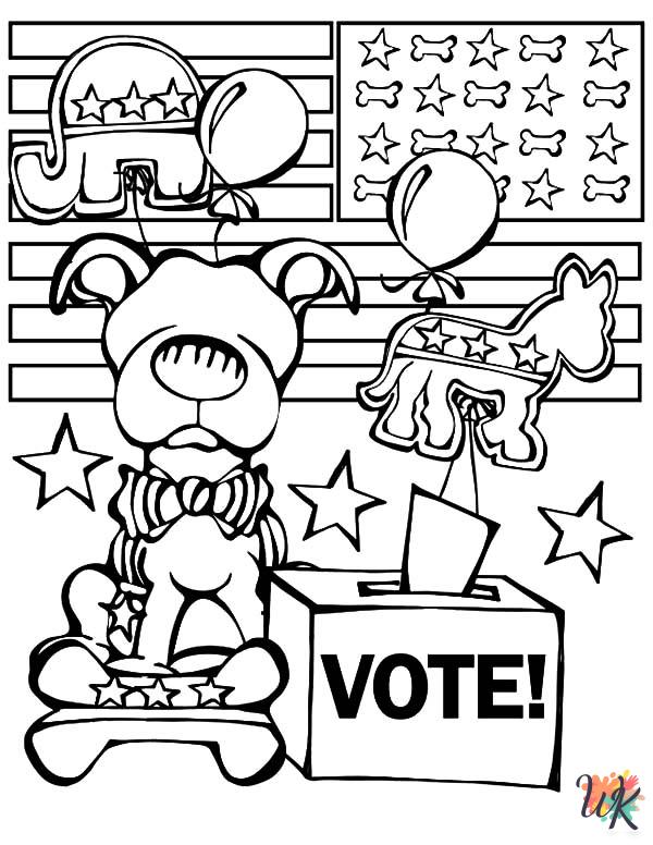 Election Day coloring pages for kids