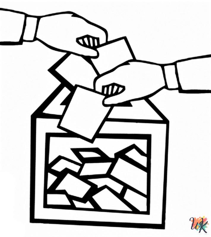 old-fashioned Election Day coloring pages