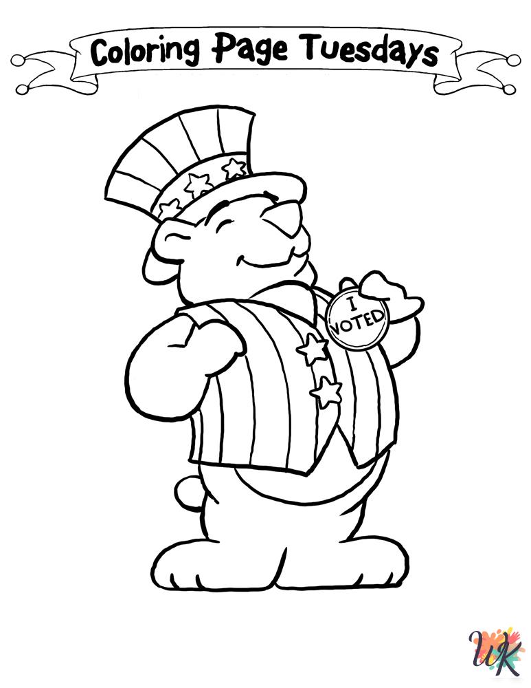 Election Day coloring pages for preschoolers