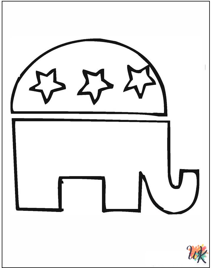 easy Election Day coloring pages