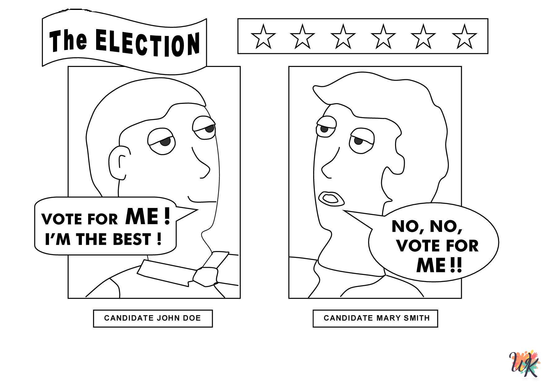 kids Election Day coloring pages