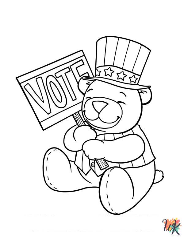cute coloring pages Election Day