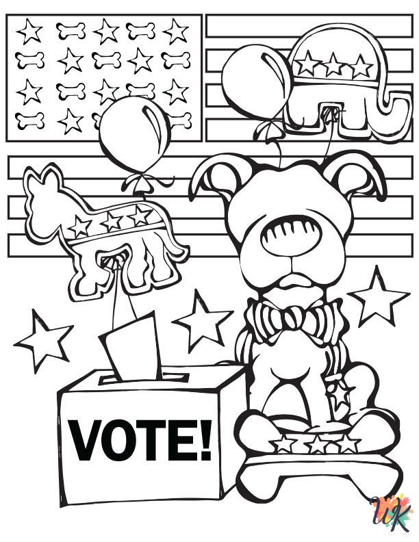 Election Day coloring pages easy
