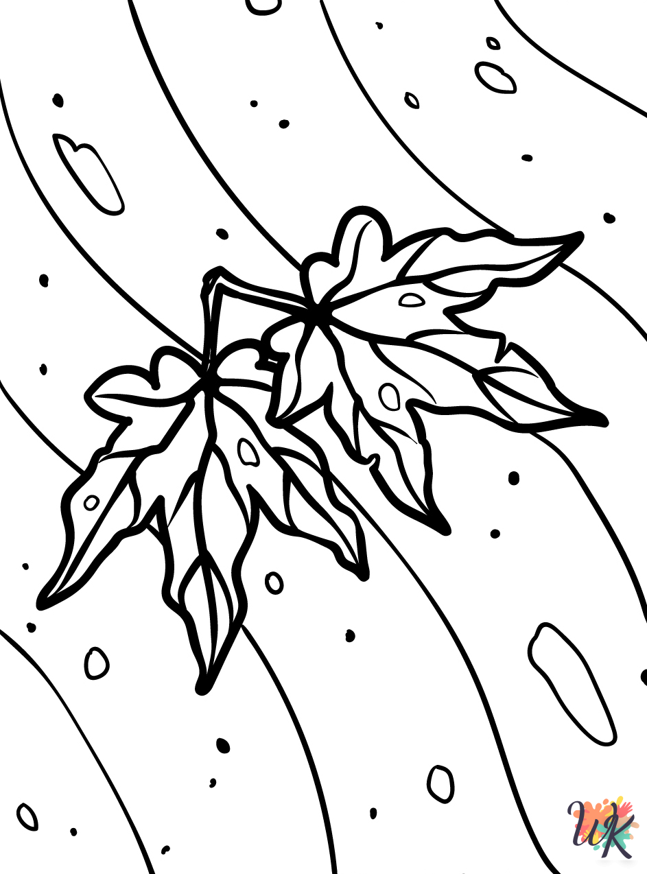 Fall Leaves coloring pages free printable