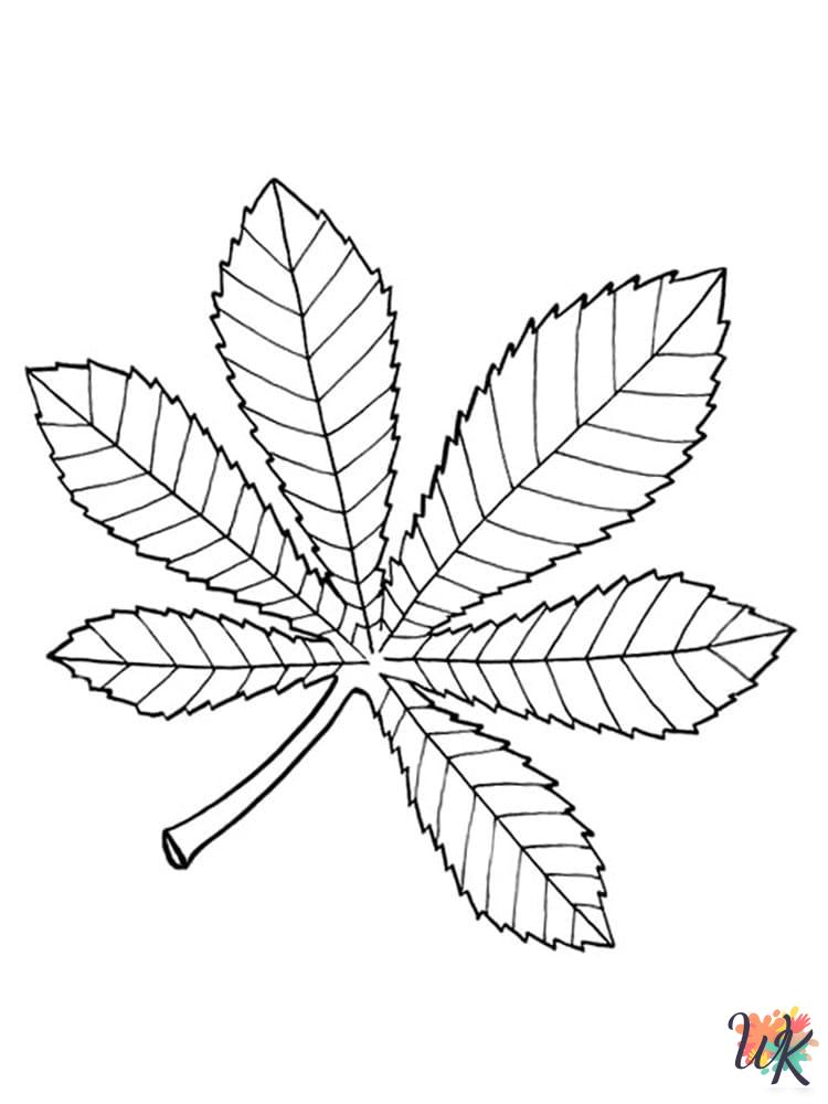 adult coloring pages Fall Leaves