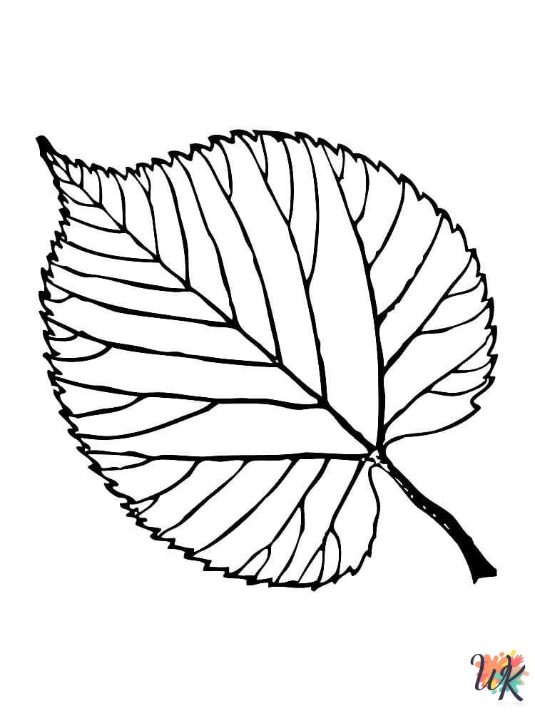 printable Fall Leaves coloring pages for adults