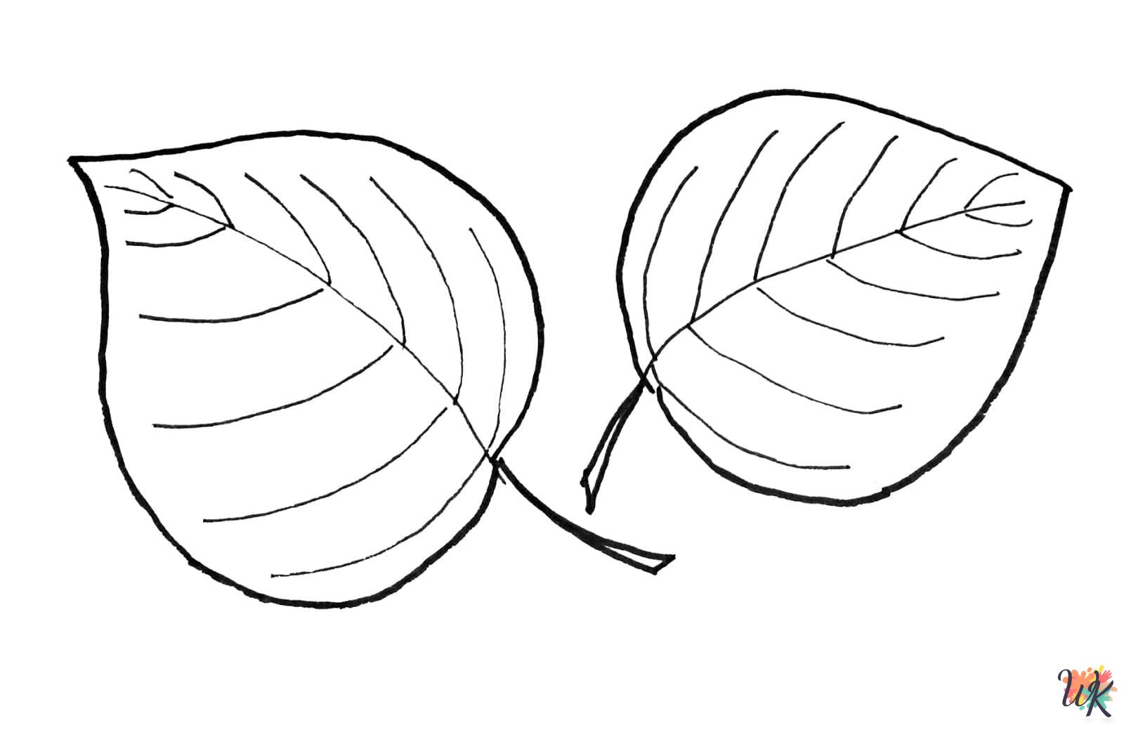 Fall Leaves coloring pages pdf