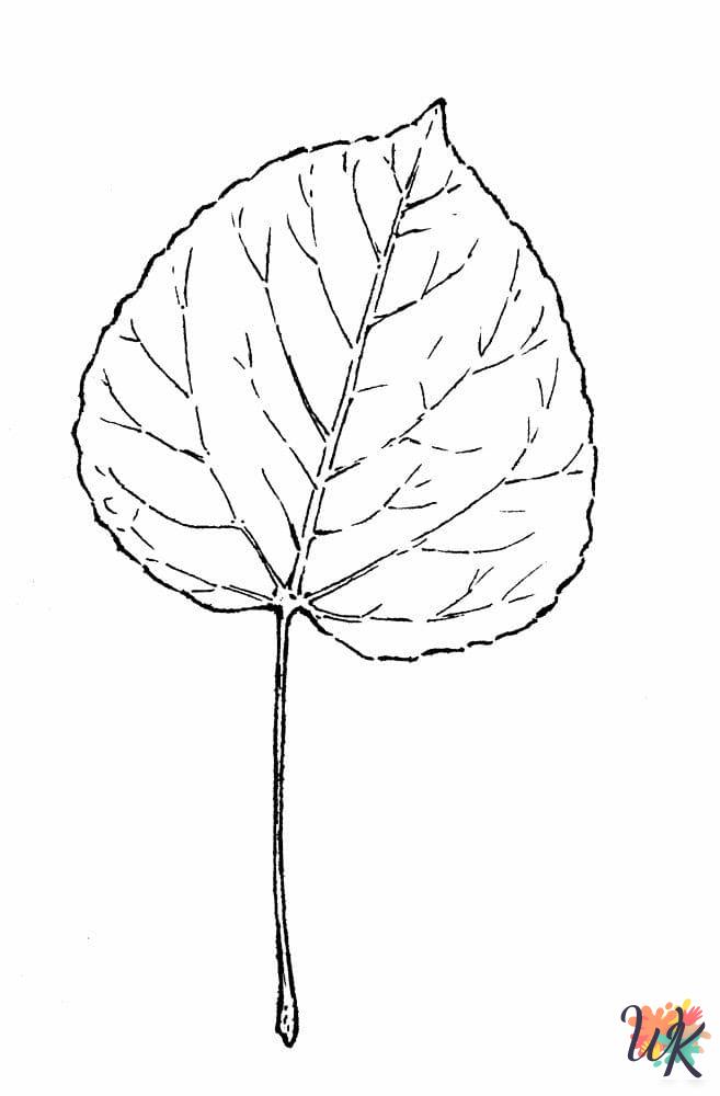 Fall Leaves printable coloring pages