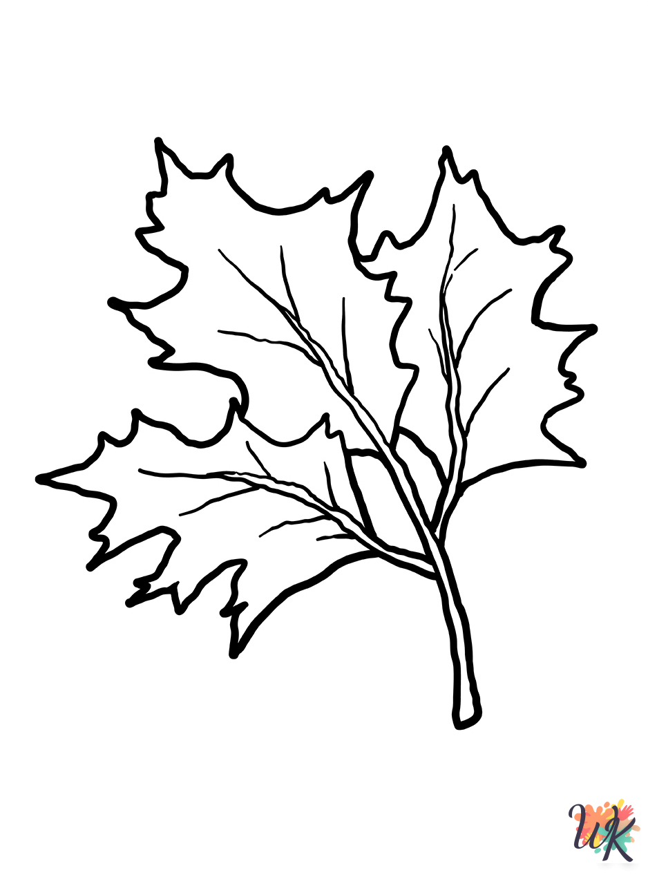 hard Fall Leaves coloring pages 1