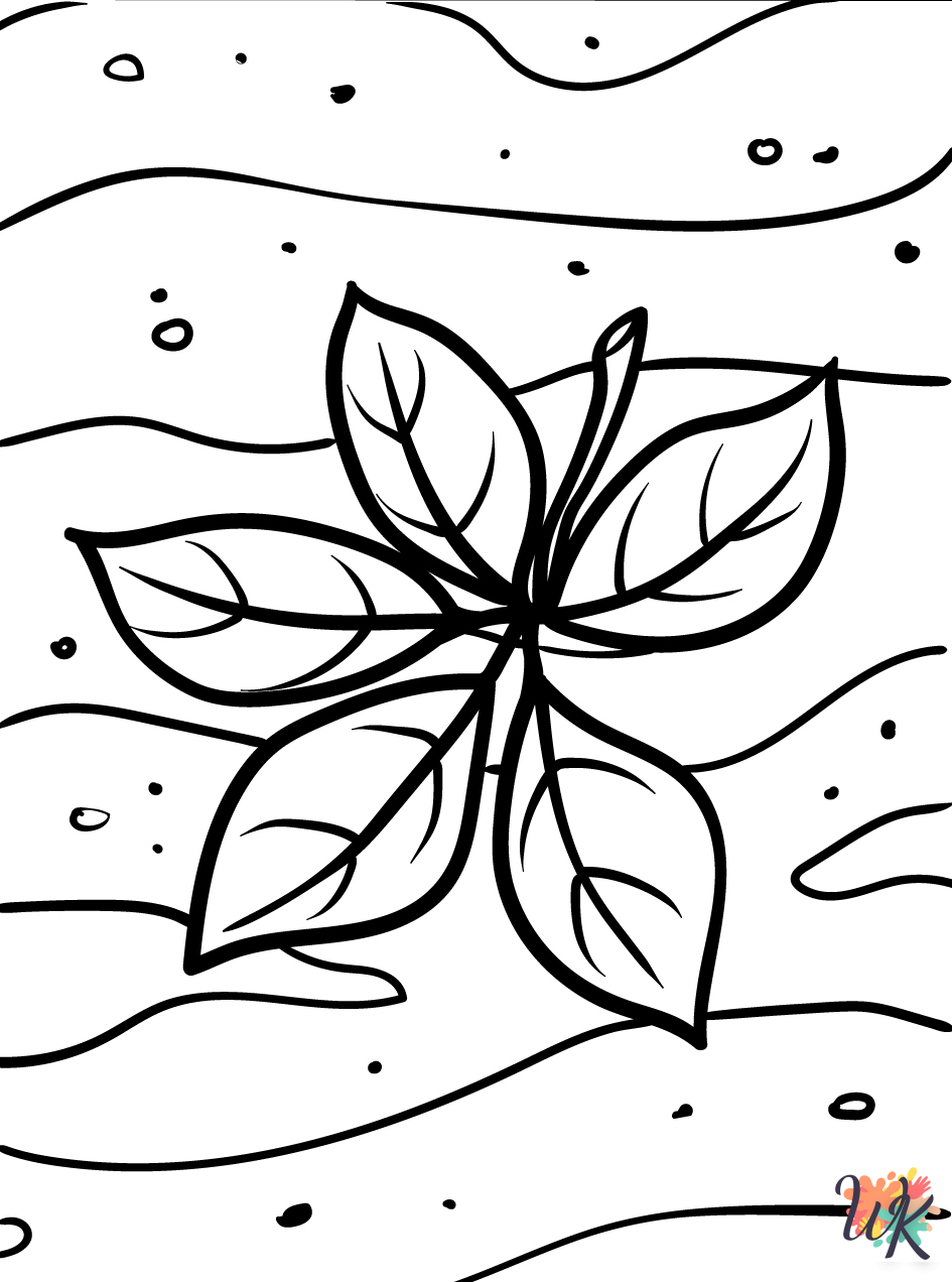 Fall Leaves coloring pages pdf 2