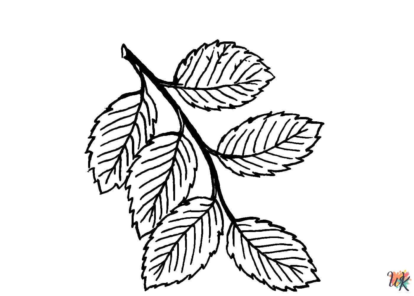 cute Fall Leaves coloring pages