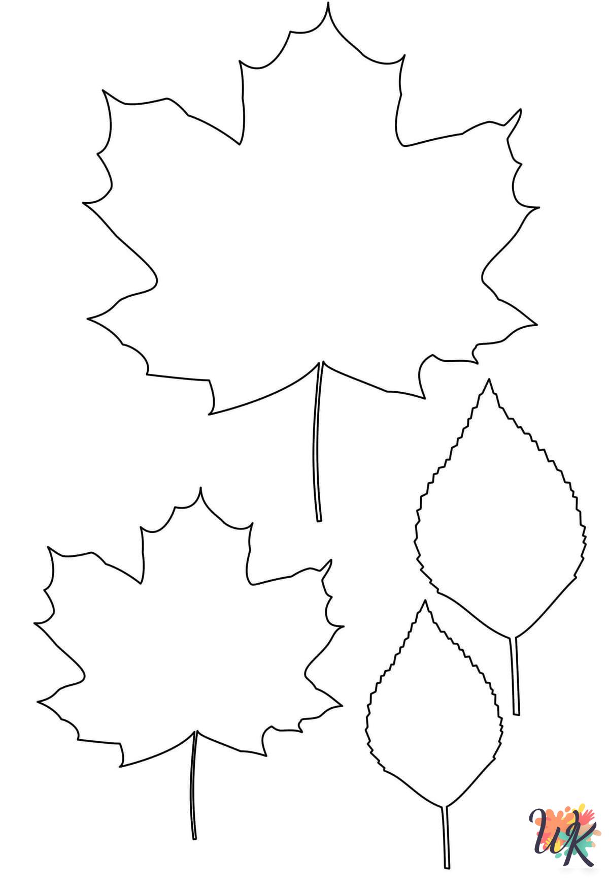 adult Fall Leaves coloring pages