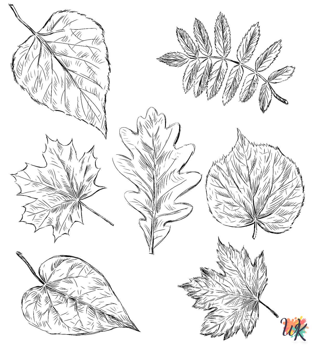 Fall Leaves adult coloring pages