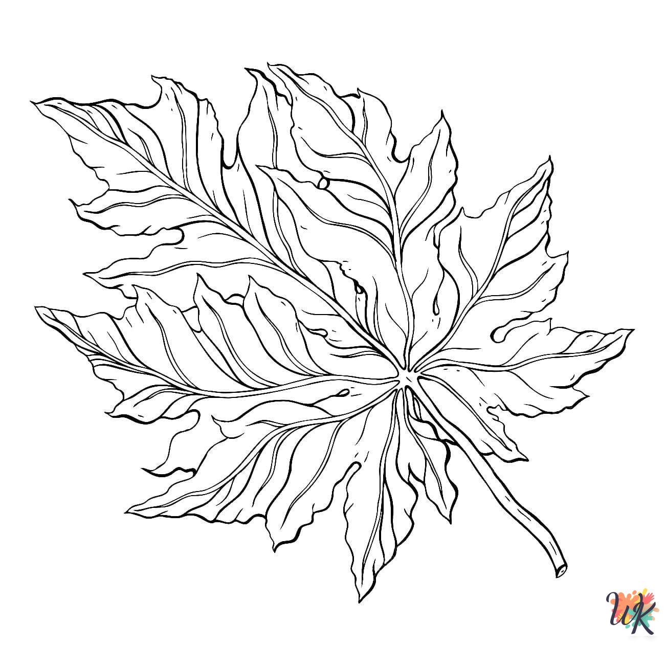 easy Fall Leaves coloring pages