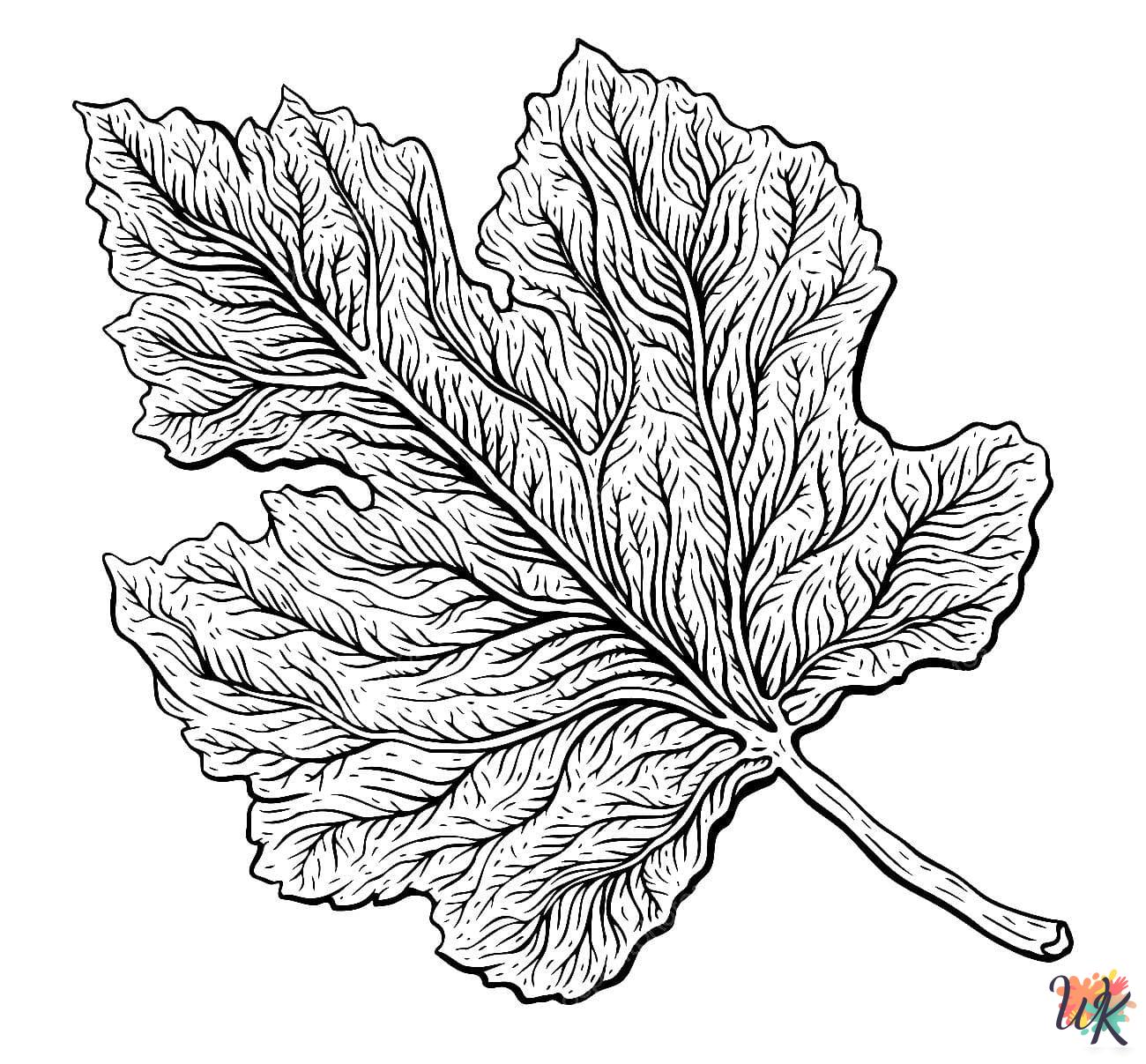 coloring pages for Fall Leaves