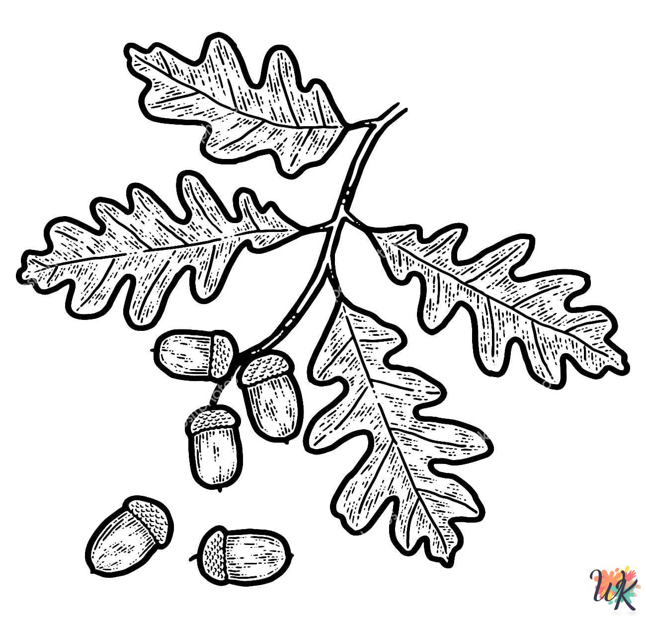 preschool Fall Leaves coloring pages