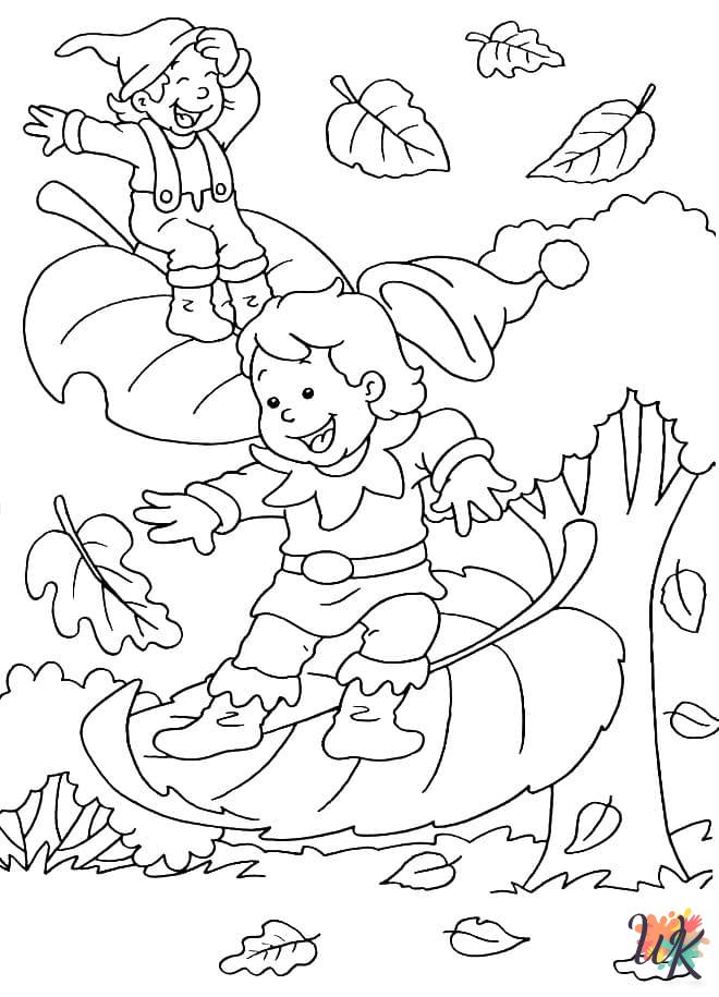 Fall Leaves coloring pages printable
