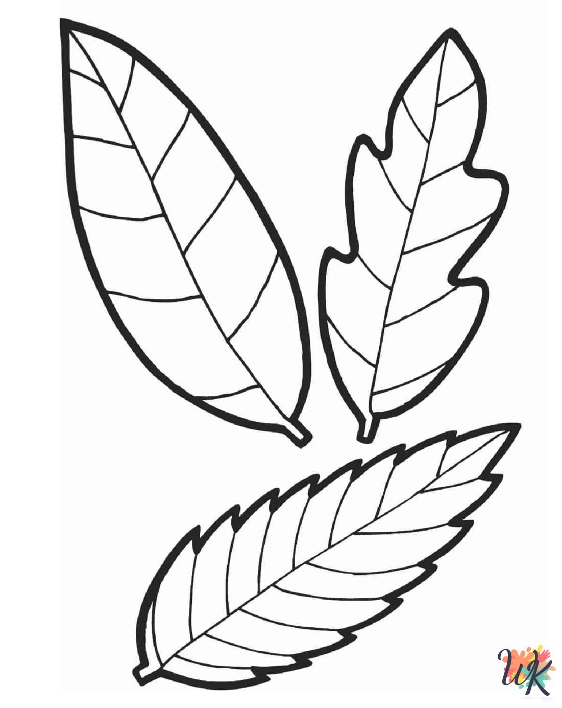 fun Fall Leaves coloring pages