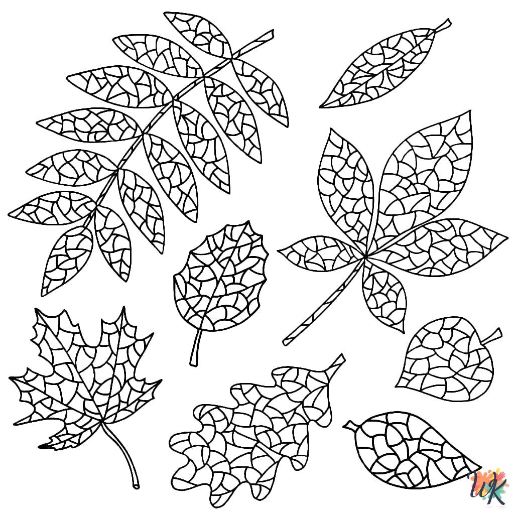 Fall Leaves coloring pages free