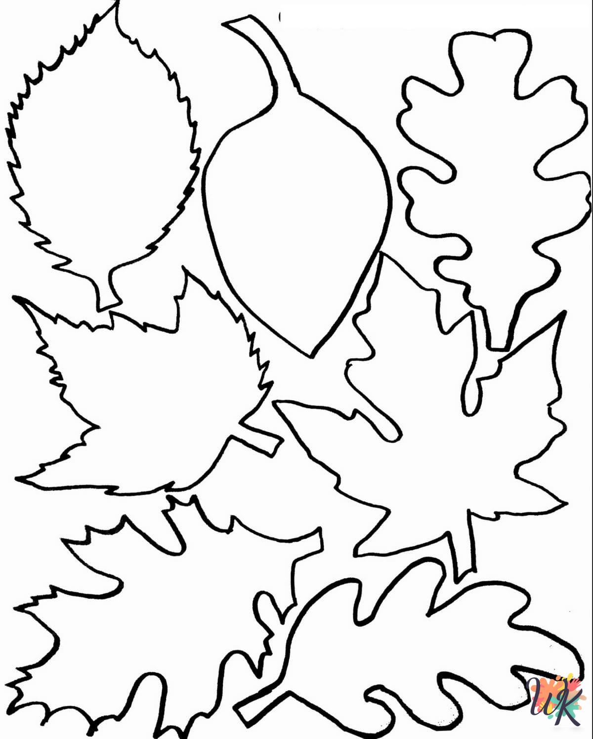 fun Fall Leaves coloring pages