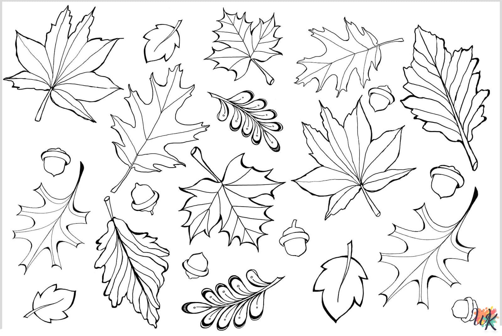 free printable coloring pages Fall Leaves