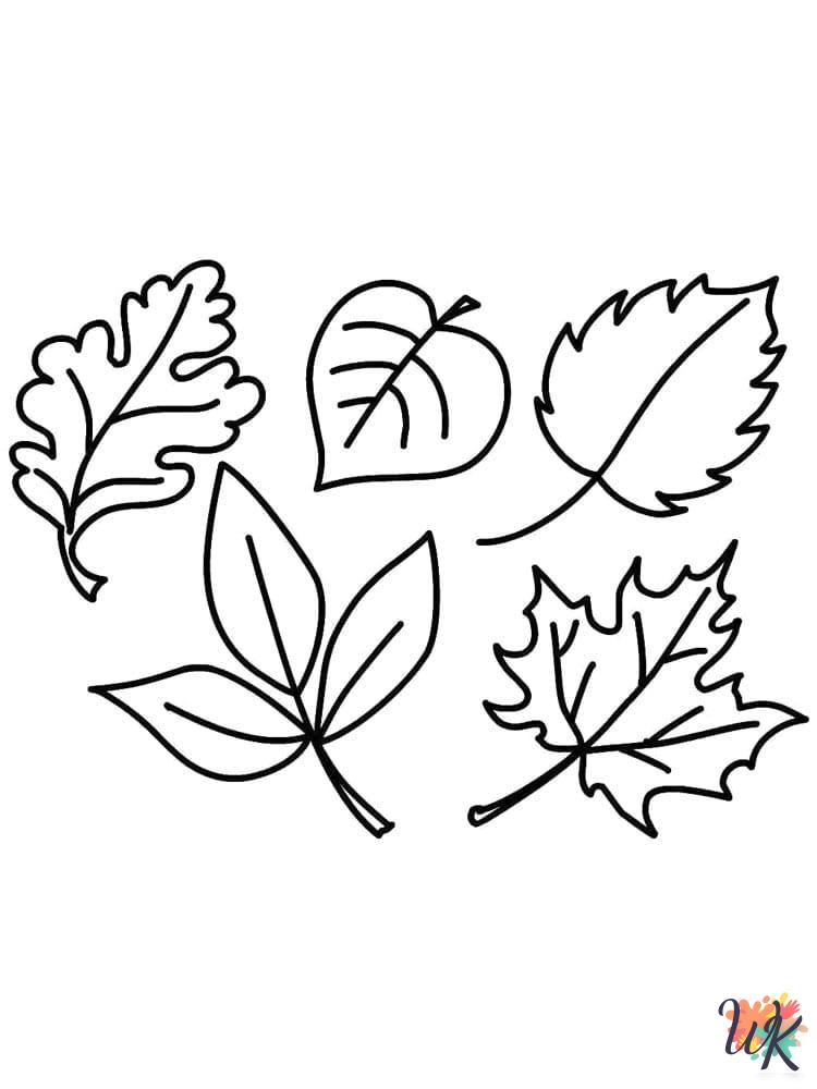 Fall Leaves adult coloring pages