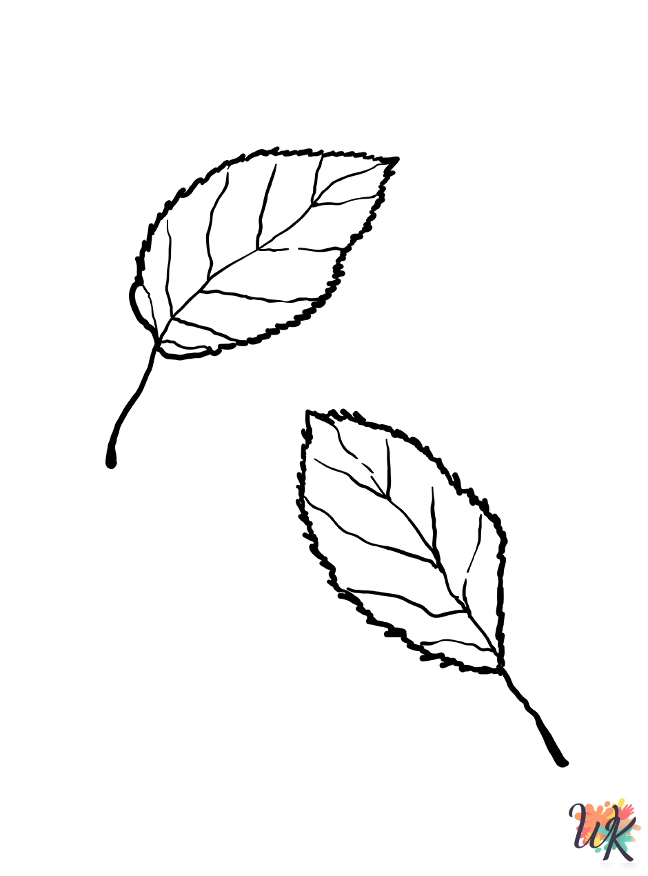 free Fall Leaves coloring pages pdf