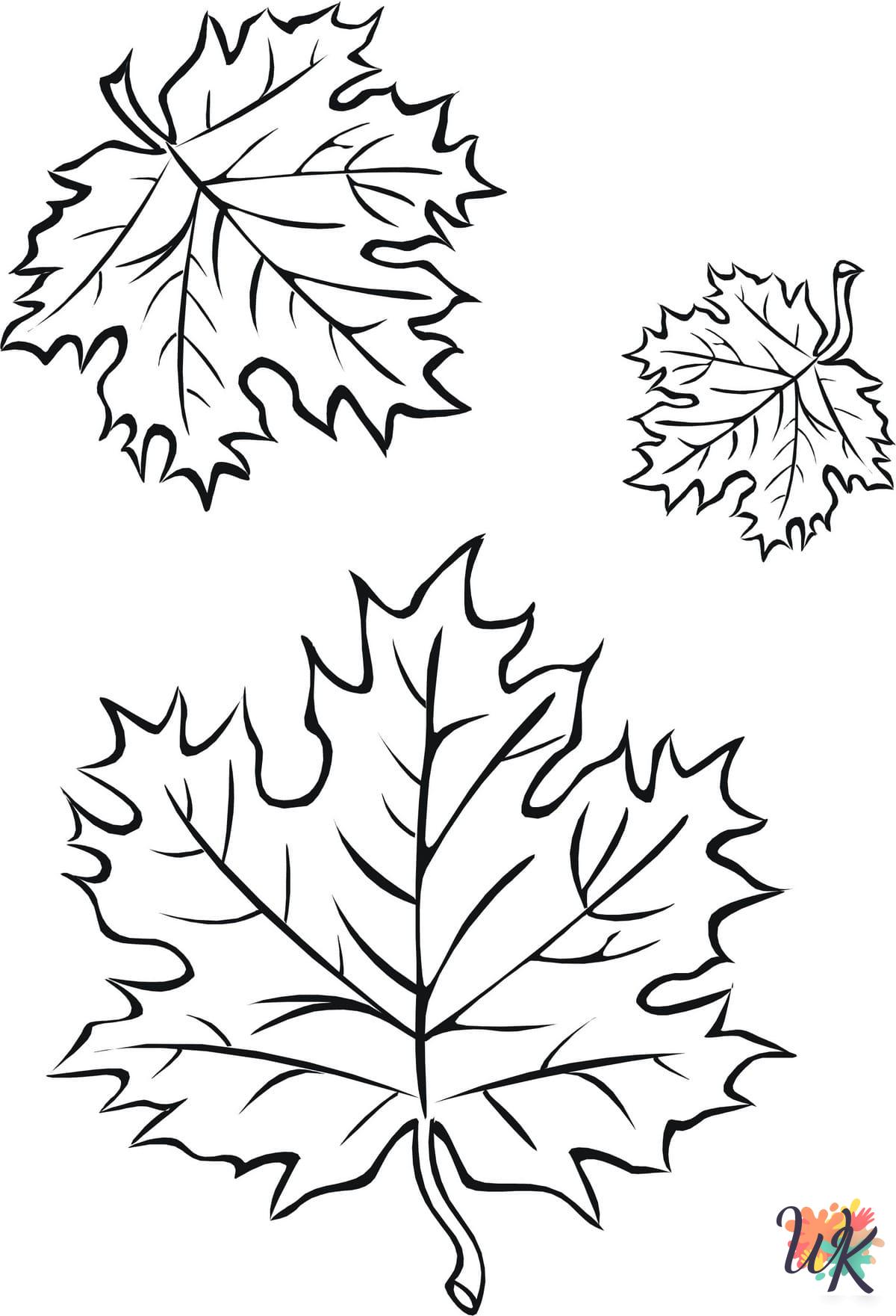 coloring pages for Fall Leaves