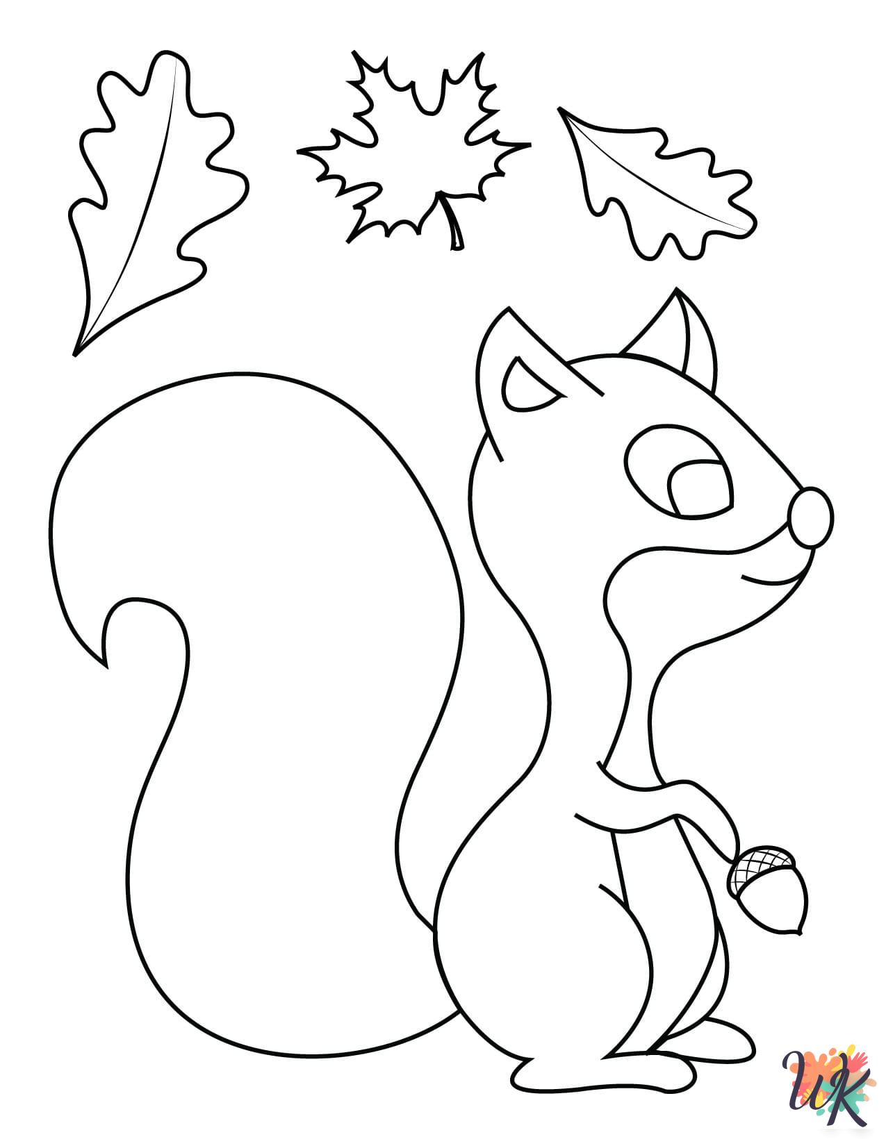 kids Fall Leaves coloring pages