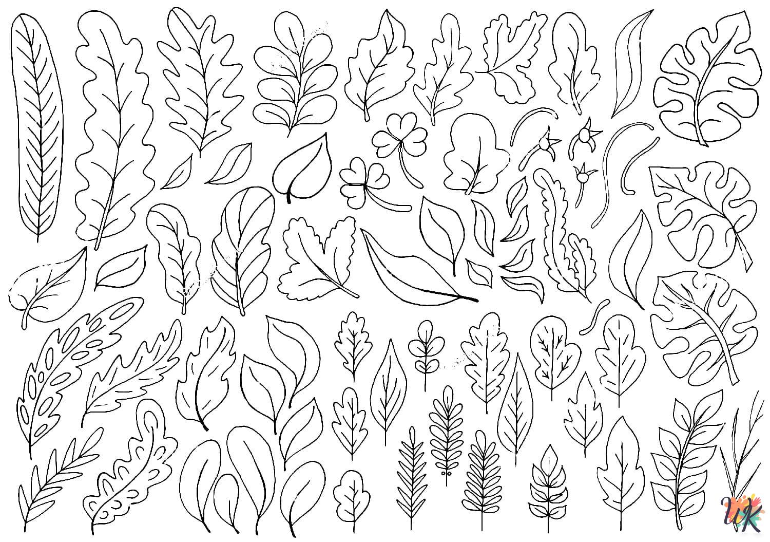 Fall Leaves free coloring pages