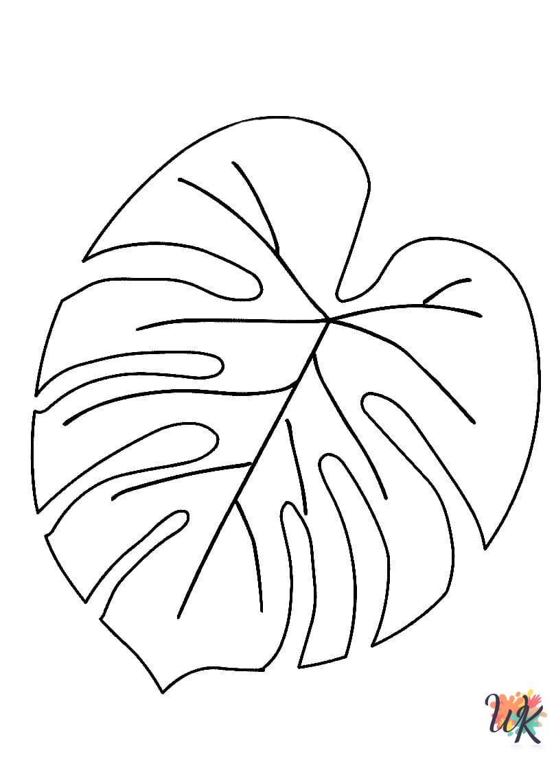 printable Fall Leaves coloring pages for adults