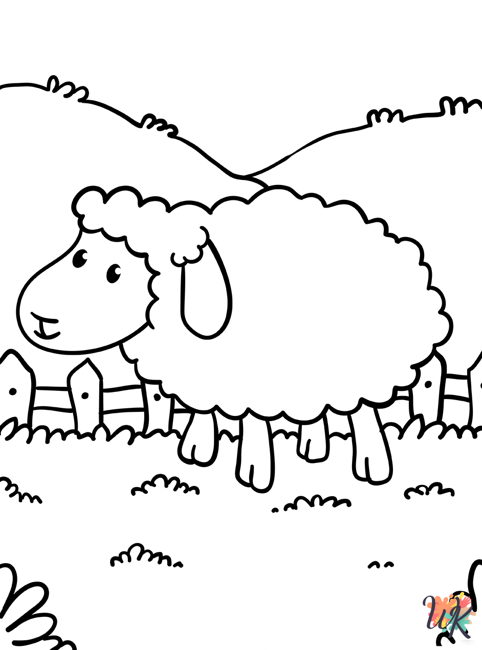 free Farm Animal tree coloring pages