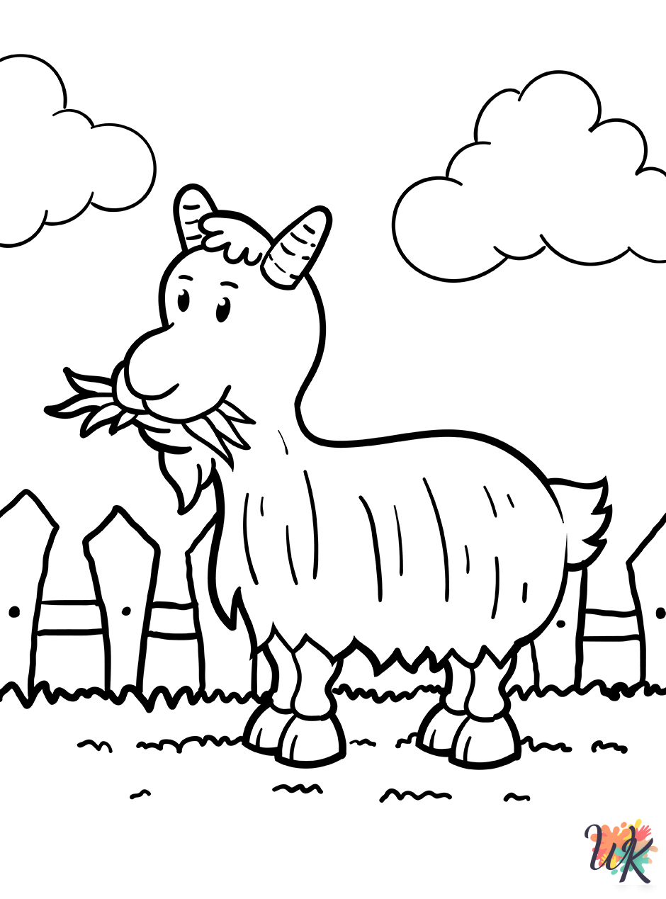 Farm Animal coloring pages easy