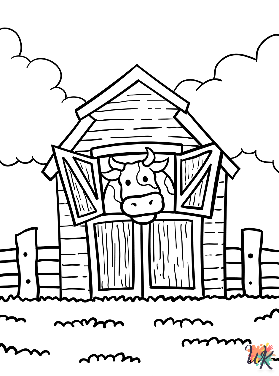 Farm Animal ornament coloring pages